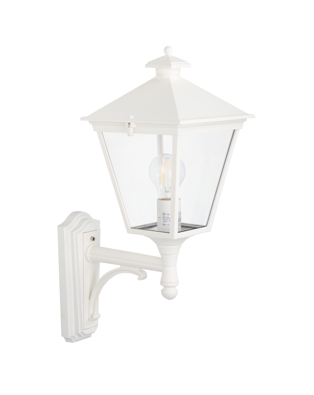 LONDON 480 WHITE E27 LED 9W ON ARM UP 480WH