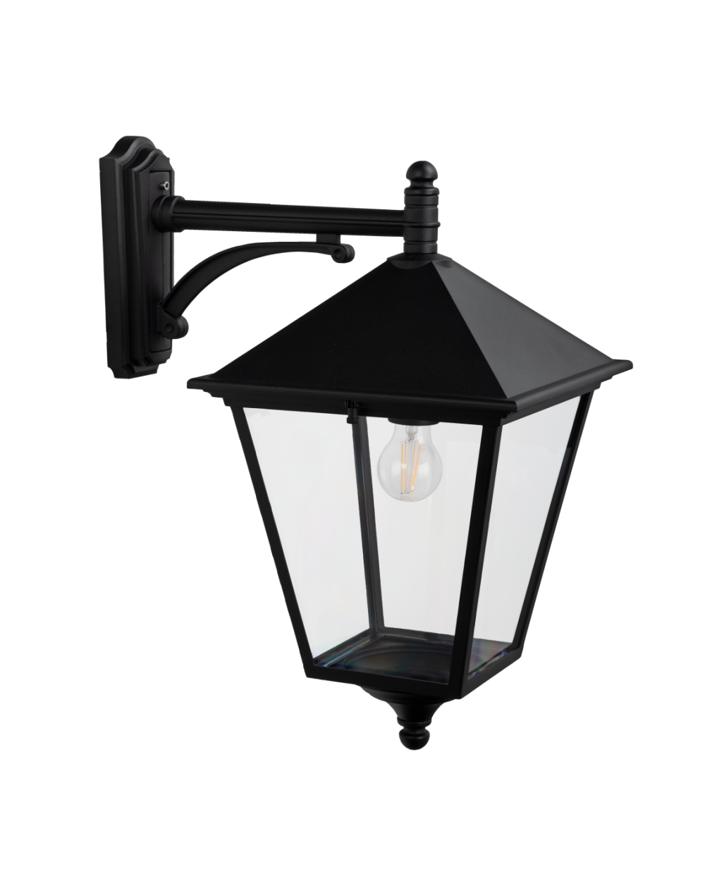 LONDON 493 BLACK E27 LED 11W ON ARM DOWN 493BL