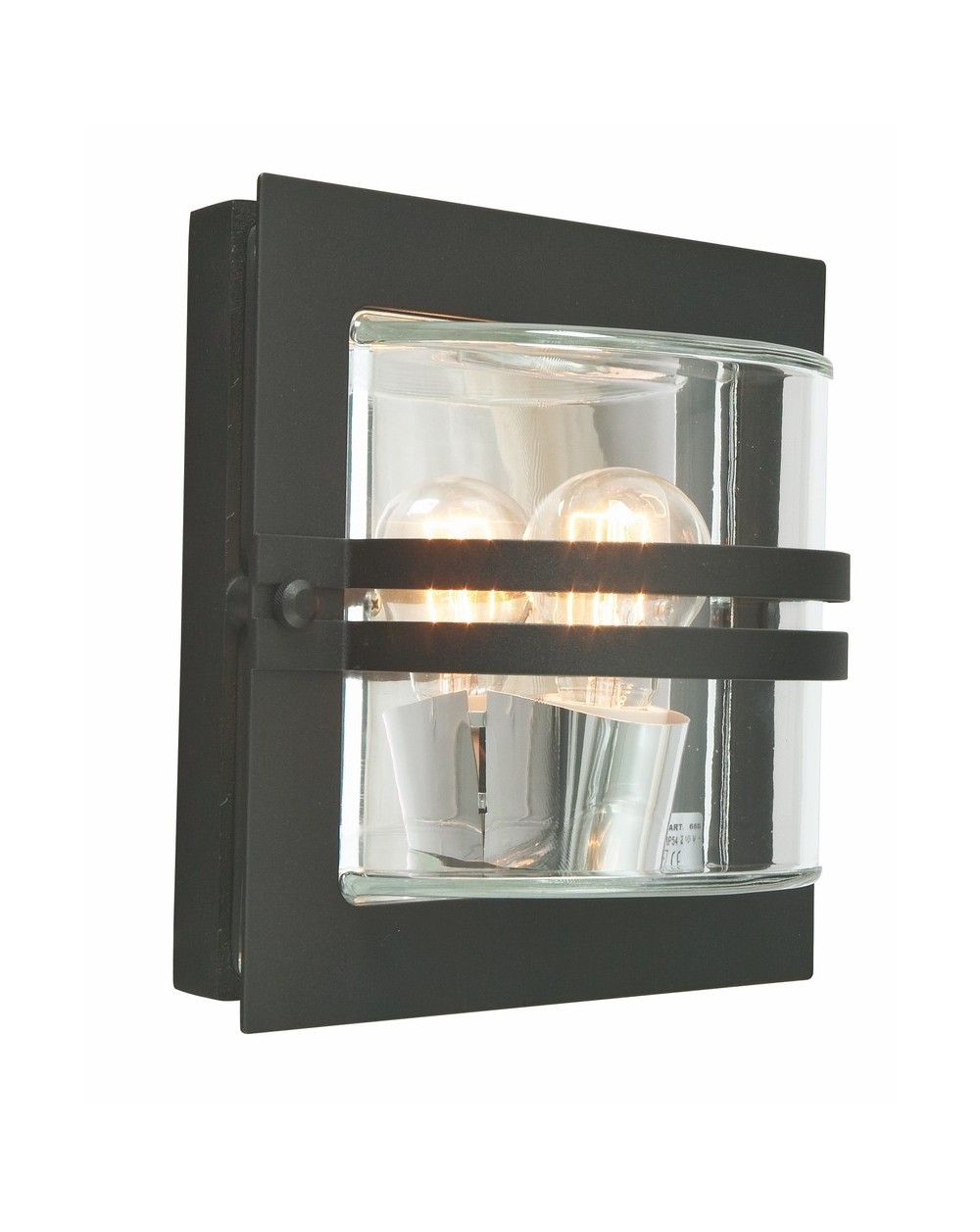 BERN 650 BLACK E27 LED 9W CLEAR LAMPSHADE 650BL