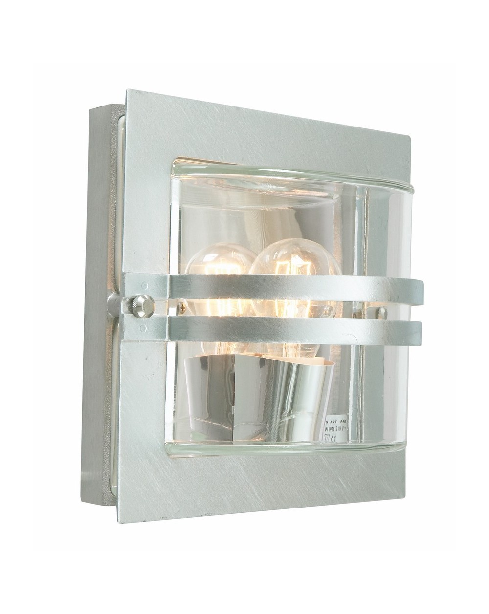 BERN 650 HOT-DIP GALVANIZING E27 LED 9W CLEAR LAMPSHADE 650GA