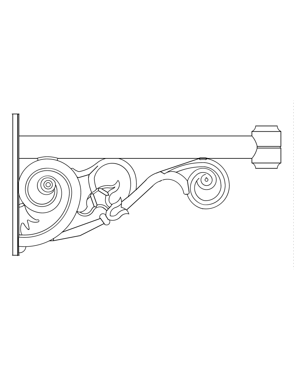 ARM LONG 9070 BLACK 9070BL