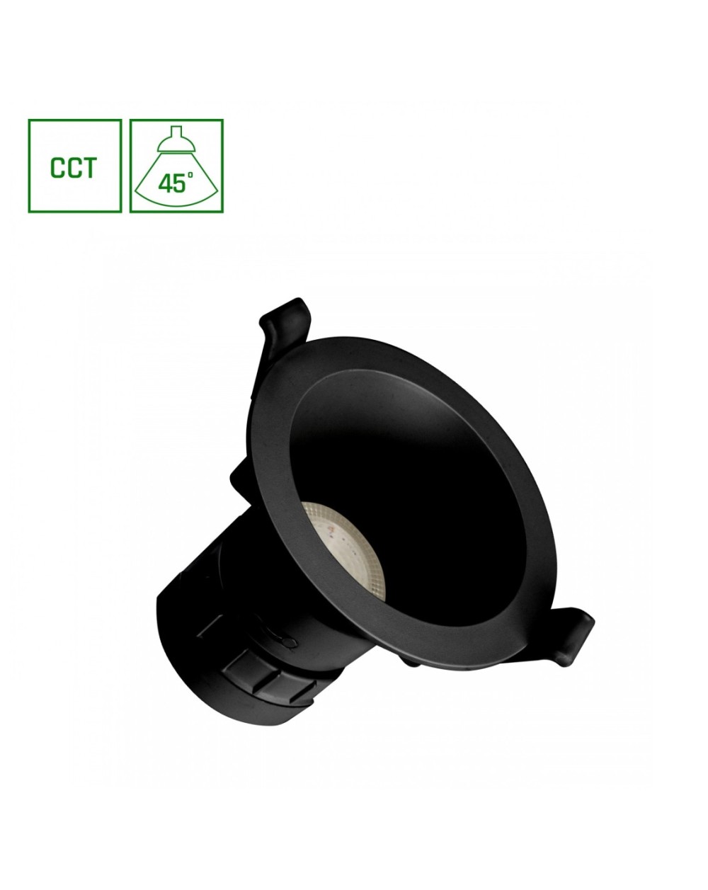 FIALE CORE COMPLETE DOWNLIGHT 7W CCT 230V 45ST IP20 UGR 19 FI90X85MM CZARNY OKRĄGŁA SLI043031CCT_PW