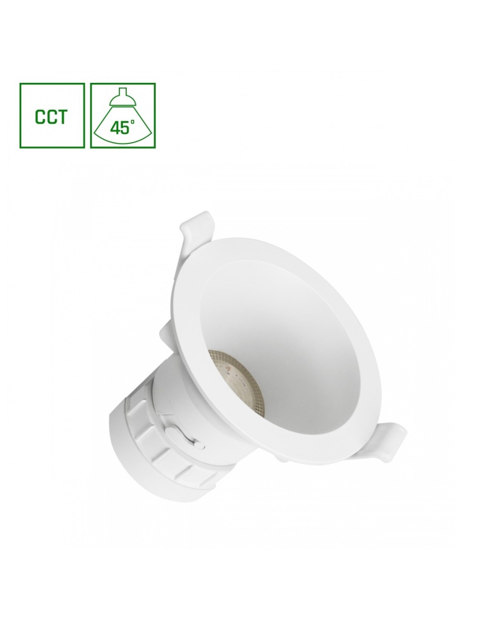 FIALE CORE COMPLETE DOWNLIGHT 7W CCT 230V 45ST IP20 UGR 19 FI90X85MM BIAŁY OKRĄGŁA SLI043030CCT_PW