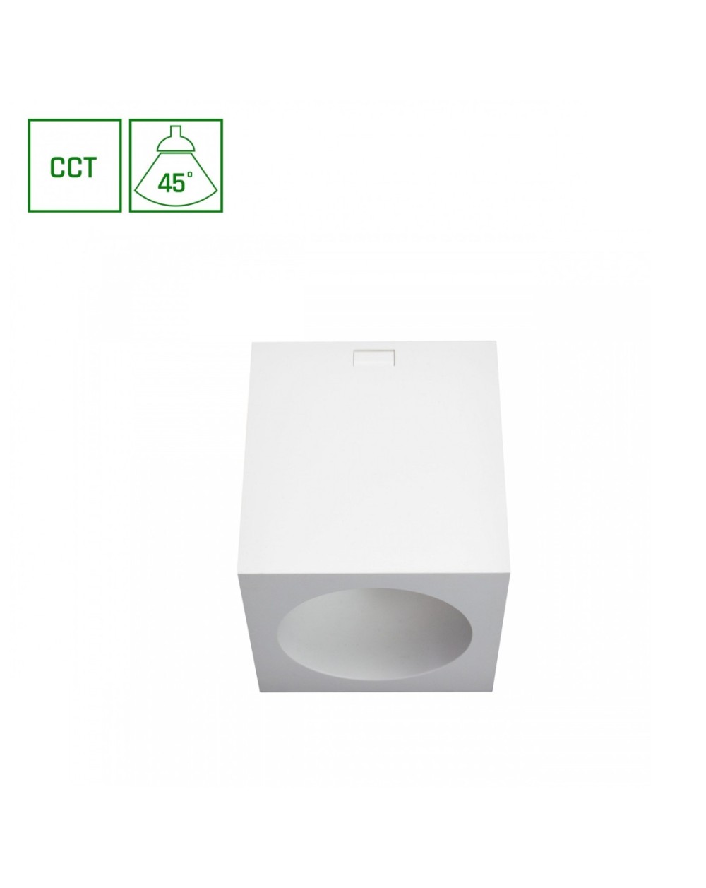 CHLOE COMPLETE NATYNKOWA 7W CCT 230V 45ST IP20 UGR 19 90x90X100MM BIAŁY KWADRATOWA SLI043034CCT_PW