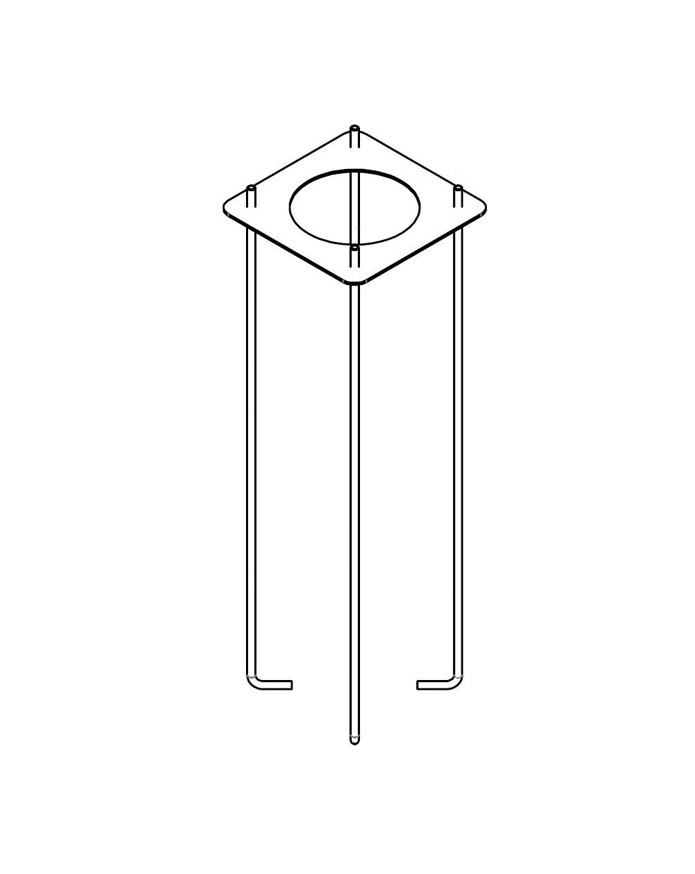 ANCHOR 3091 TO CONCRETE FOR POLES 180x180 ACCESSORY 3091