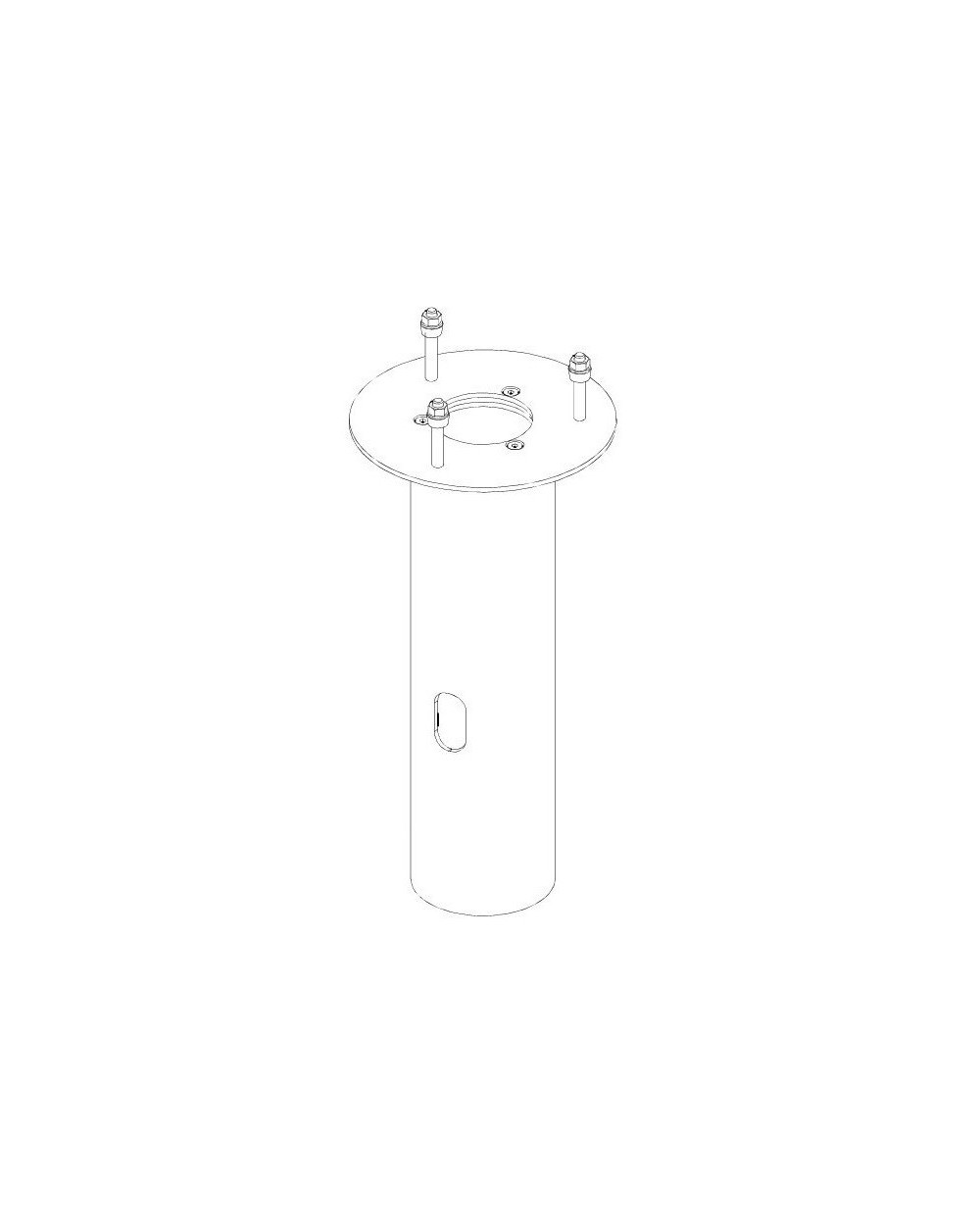 METAL BASE 1238 TO CONCRETE 39CM 1238