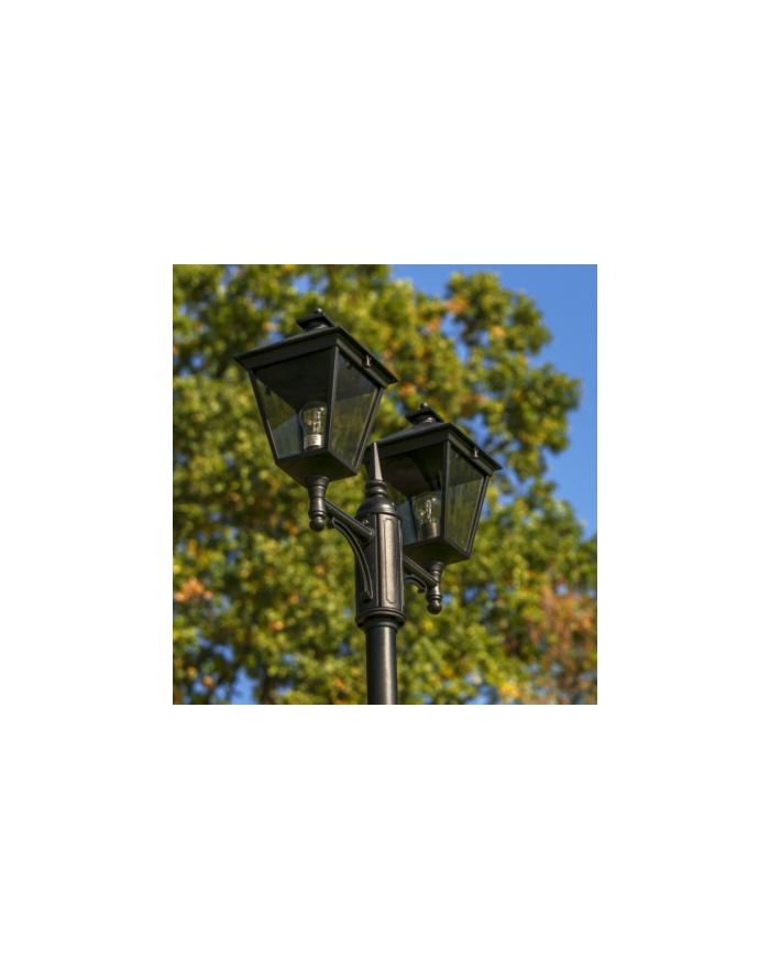 Latarnia podwójna London - Norlys zewnętrzna lampa ogrodowa oprawa uliczna parkowa czarna lub biała