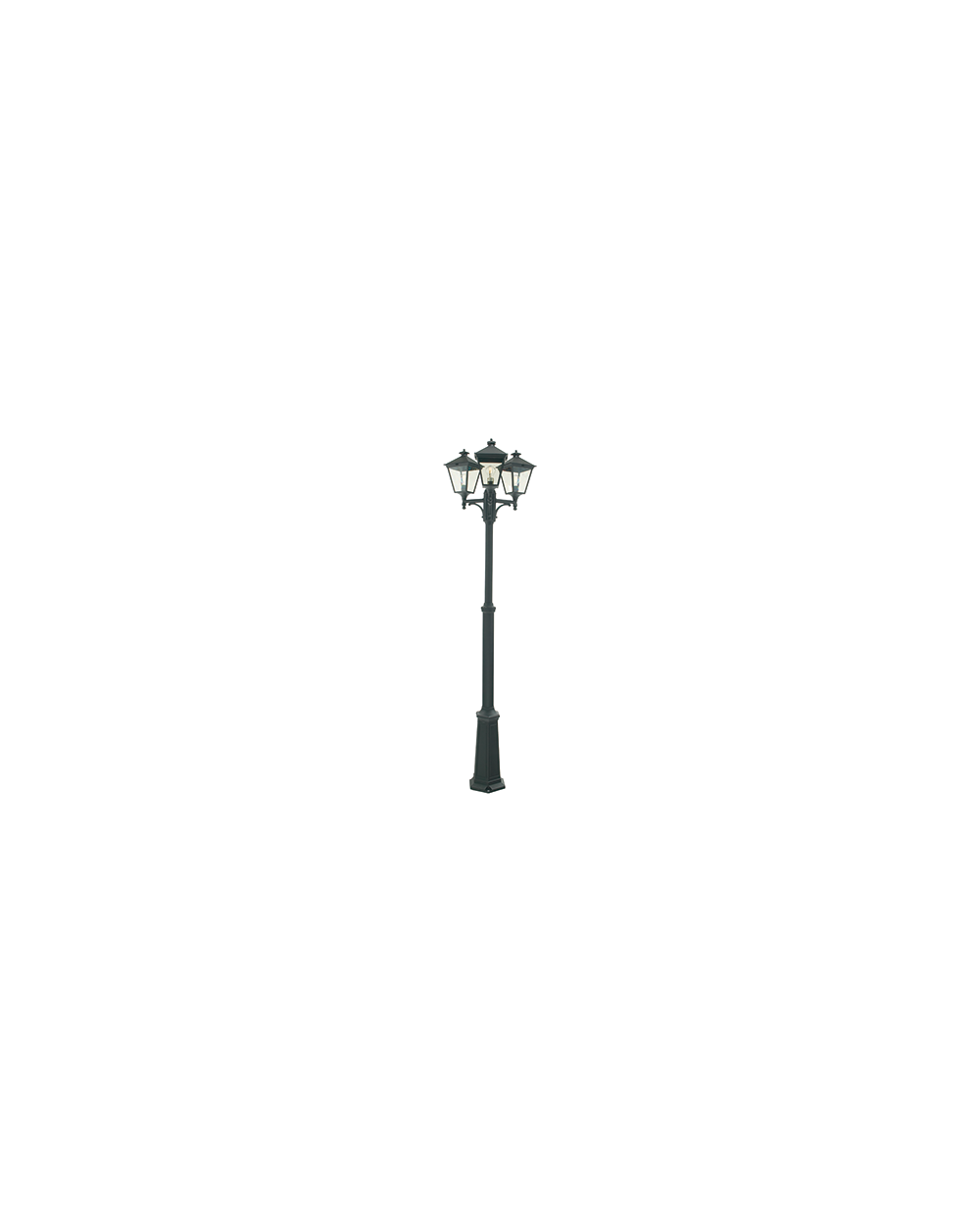 Latarnia potrójna London - Norlys zewnętrzna lampa ogrodowa oprawa uliczna parkowa czarna lub biała