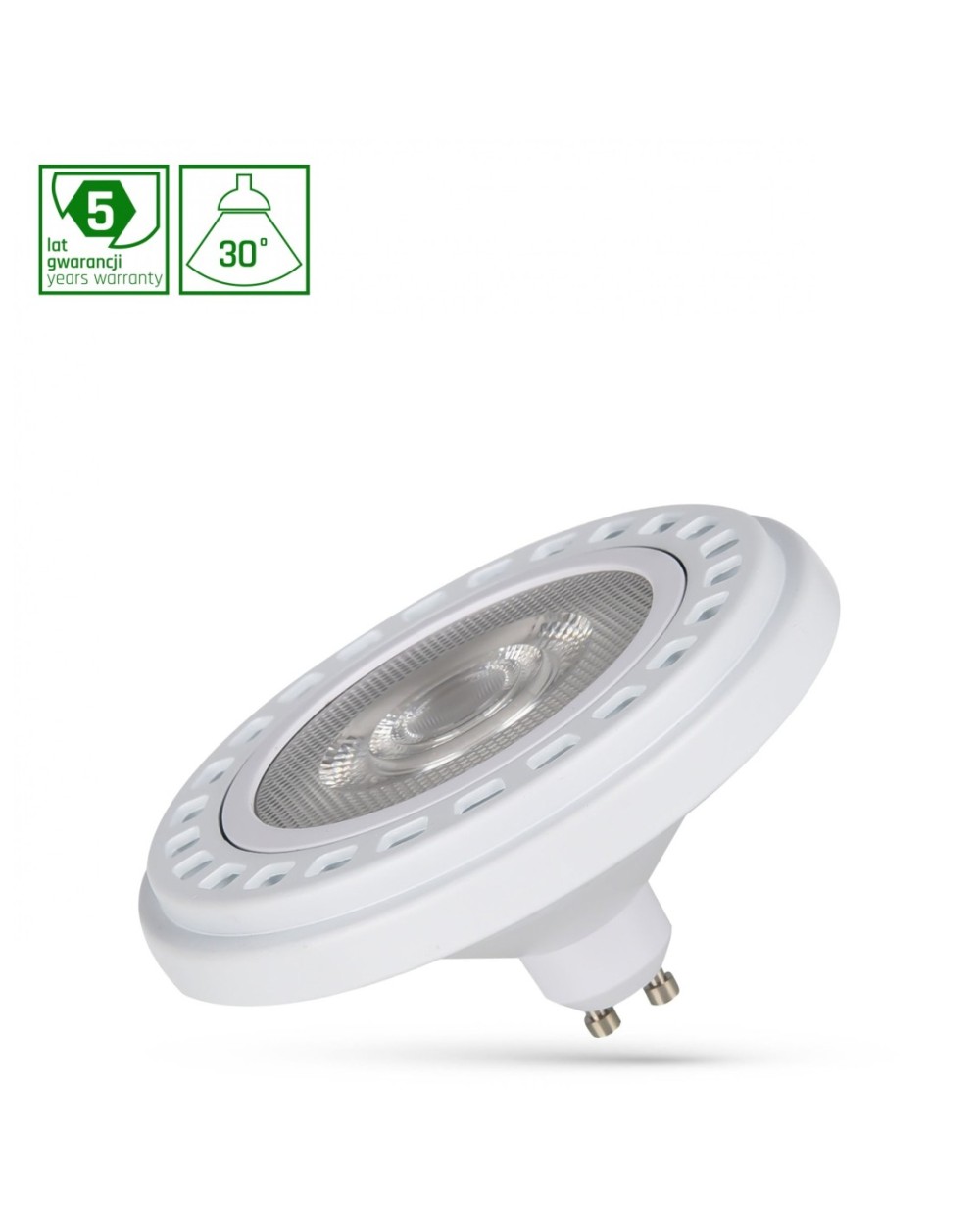 LED AR111 GU10 230V 20W COB 30ST WW RA90 PREMIUM BIAŁY SPECTRUM 5LAT GWARANCJI WOJ+16984
