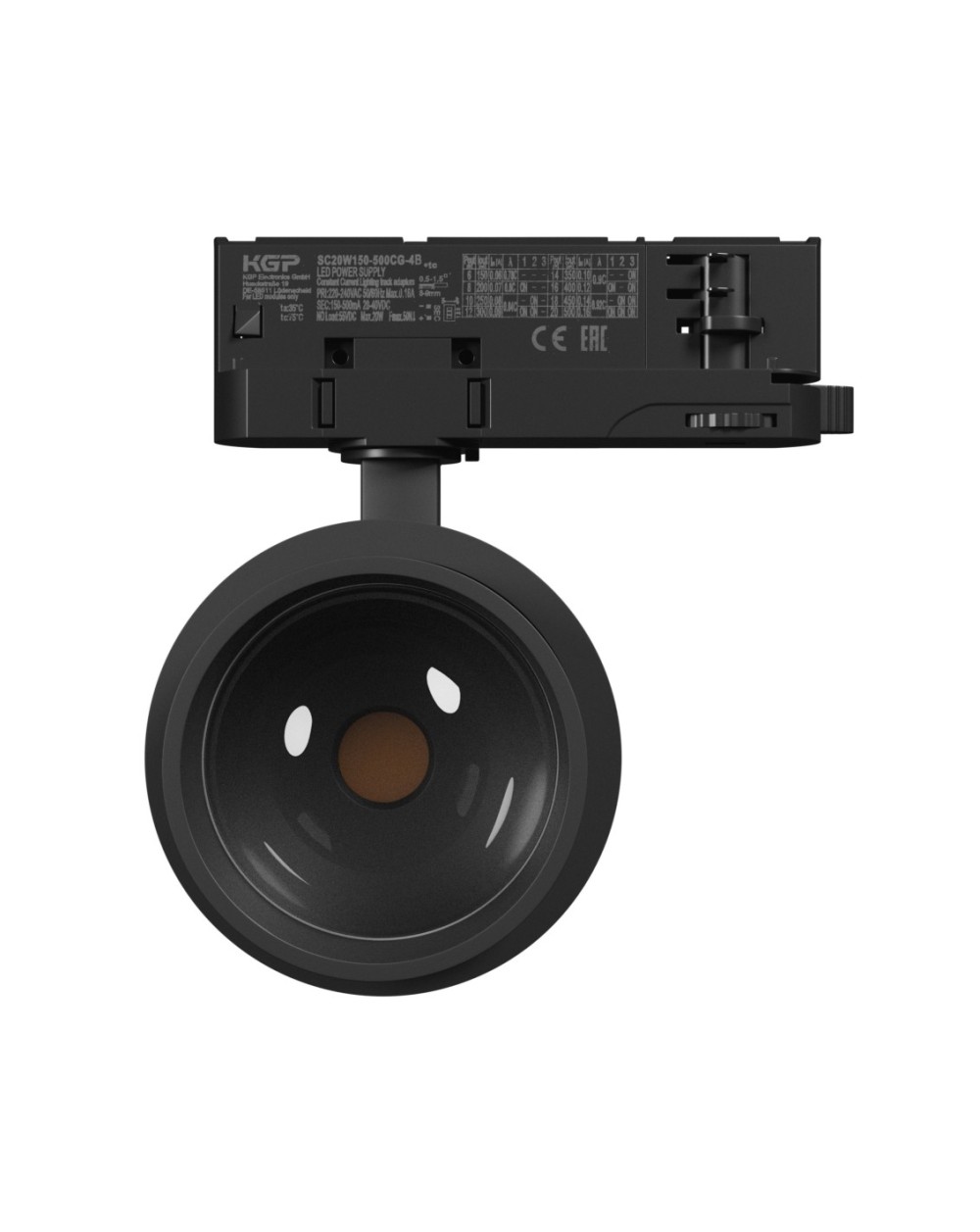 PAVA POINT NA SZYNOPRZEWÓD 3F 6-20W 230V NW 8-45ST IP20 RA90 82X160X222MM CZARNY 5LAT GW. SLI033040NW_PW