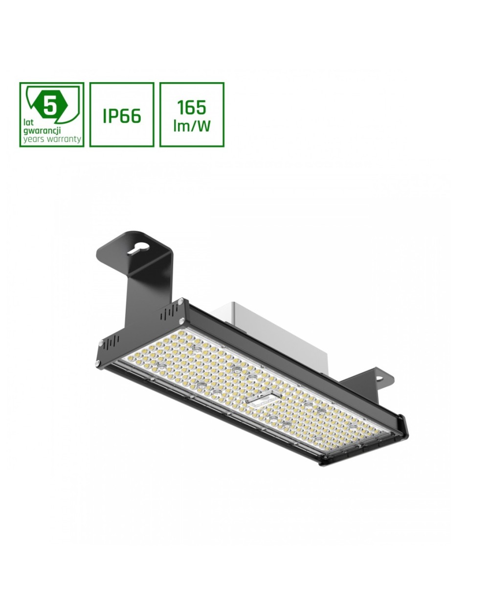 HALLS LINE 3 HIGH BAY 75W NW 230V 60X90ST IP66 IK10 440X130X115MM CZARNY 5 LAT GW. 1-10V SLI048010NW_PW