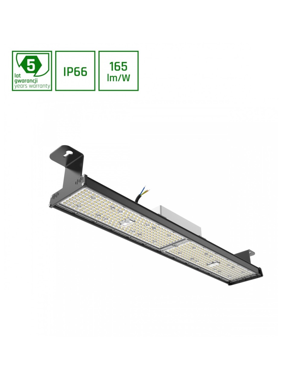 HALLS LINE 3 HIGH BAY 150W NW 230V 60X90ST IP66 IK10 795X130X115MM CZARNY 5 LAT GW. 1-10V SLI048011NW_PW