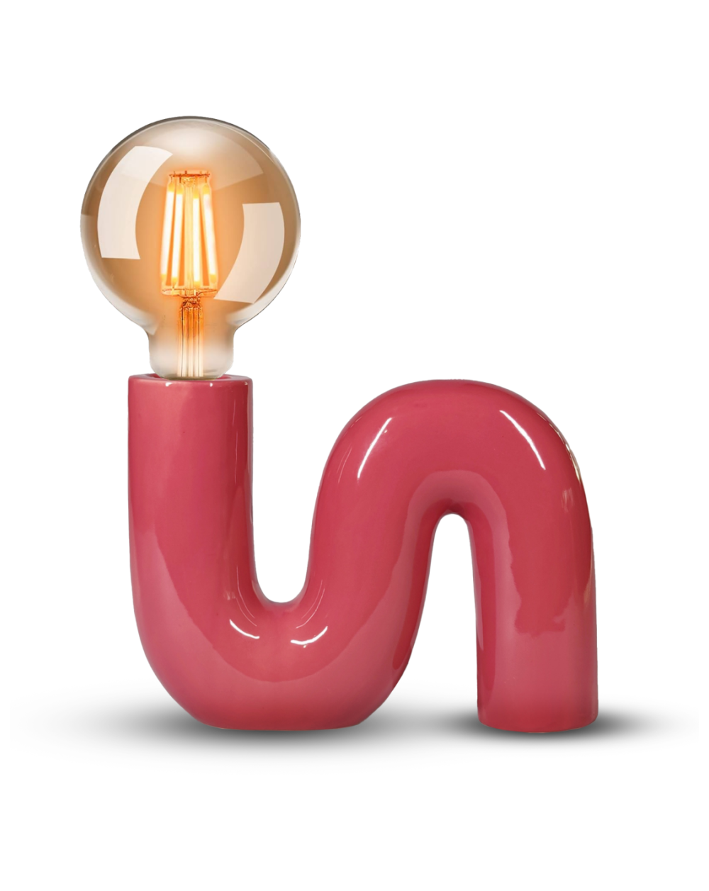 LX23818 POP SERPENT Lampa biurkowa ceramiczna purpurowa LX23818