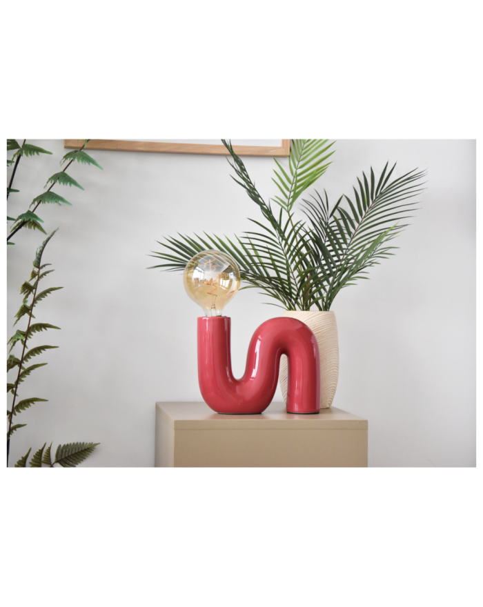 LX23818 POP SERPENT Lampa biurkowa ceramiczna purpurowa LX23818