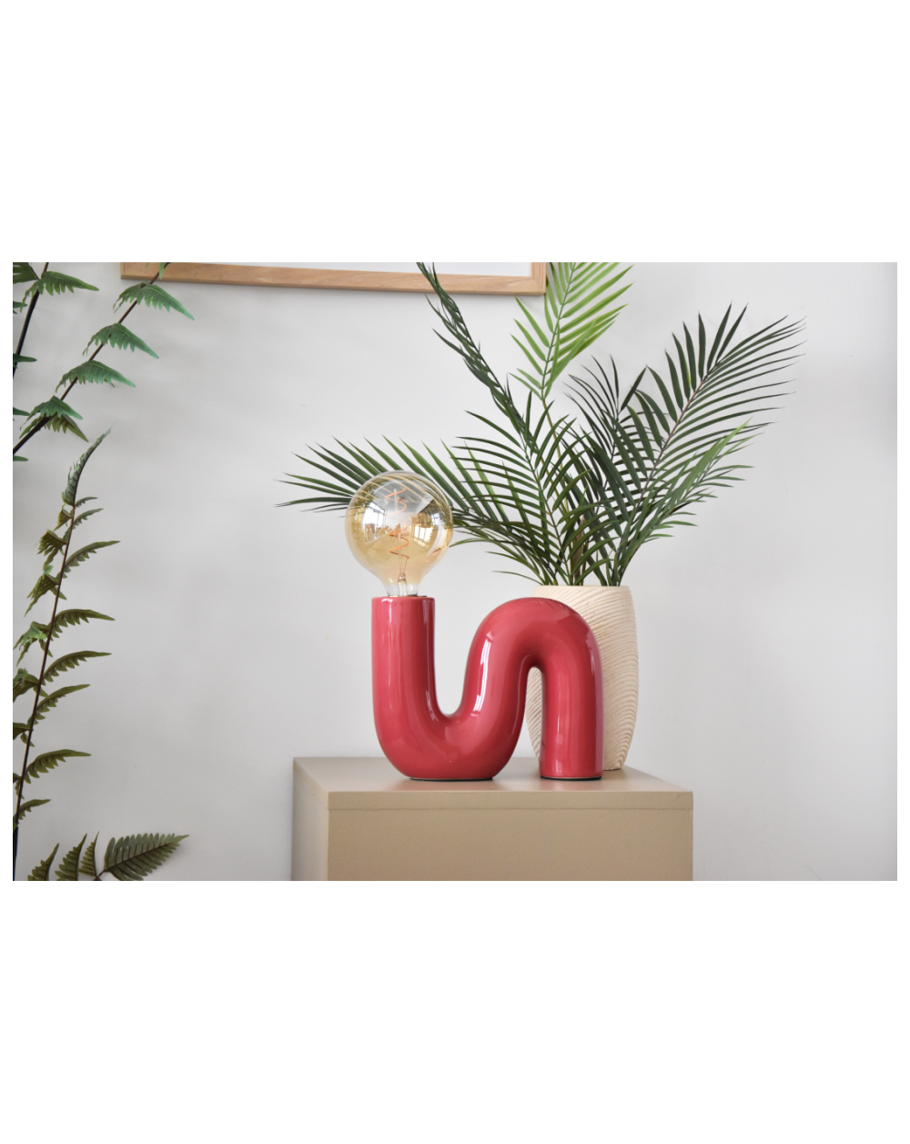 LX23818 POP SERPENT Lampa biurkowa ceramiczna purpurowa LX23818