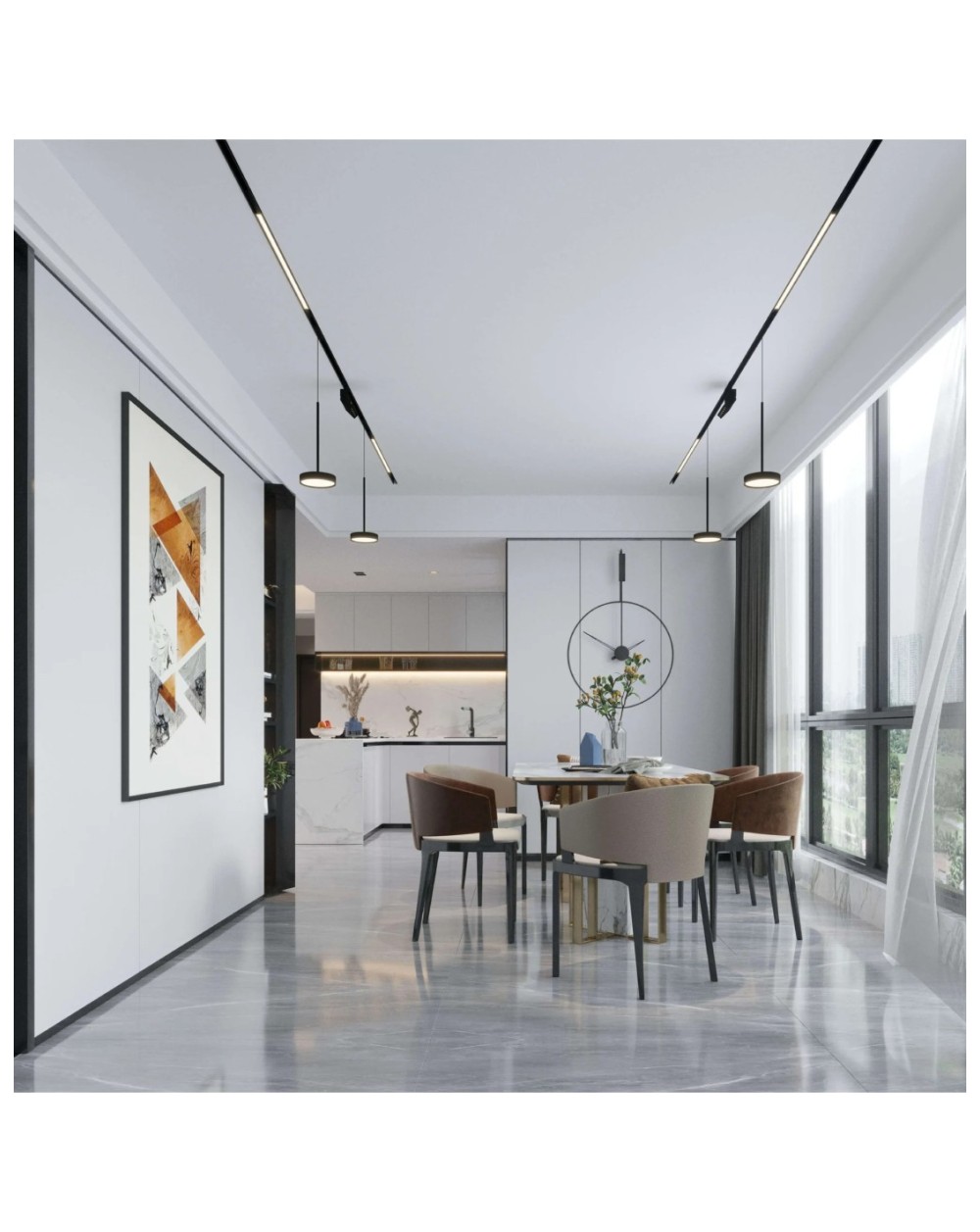 Lampa Liniowa Punktowa Slim Stip 12W ZigBee CCT Smart czarna TLV-13-12TU