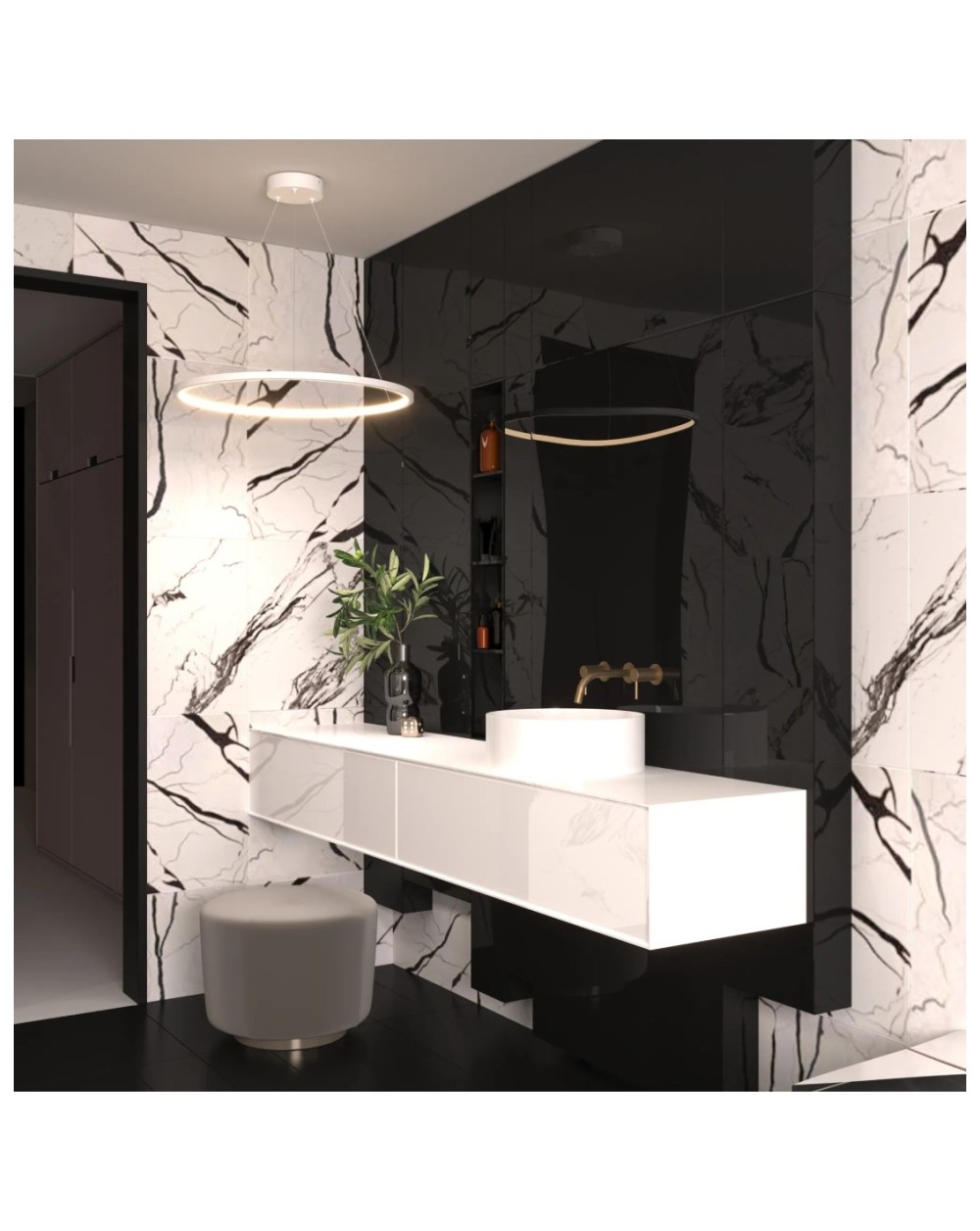 Lampa Wisząca Ringa LED biała PL0150-WH