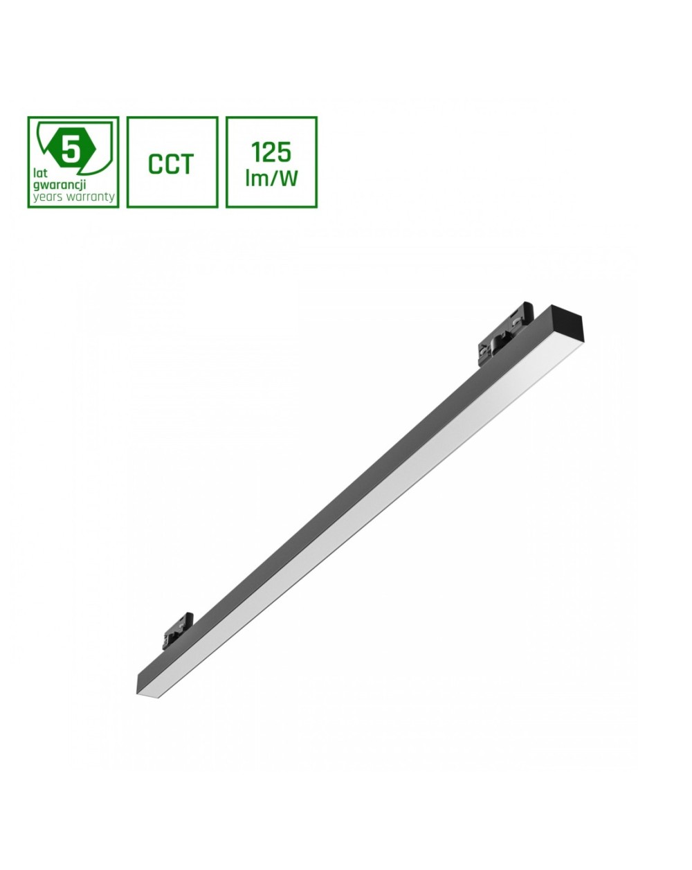 ALLDAY BASIC 40W 3CCT 230V 115st IP20 1203x92x37mm CZARNY OP 5 LAT GW. 3F SLI047301CCT_PW_3F