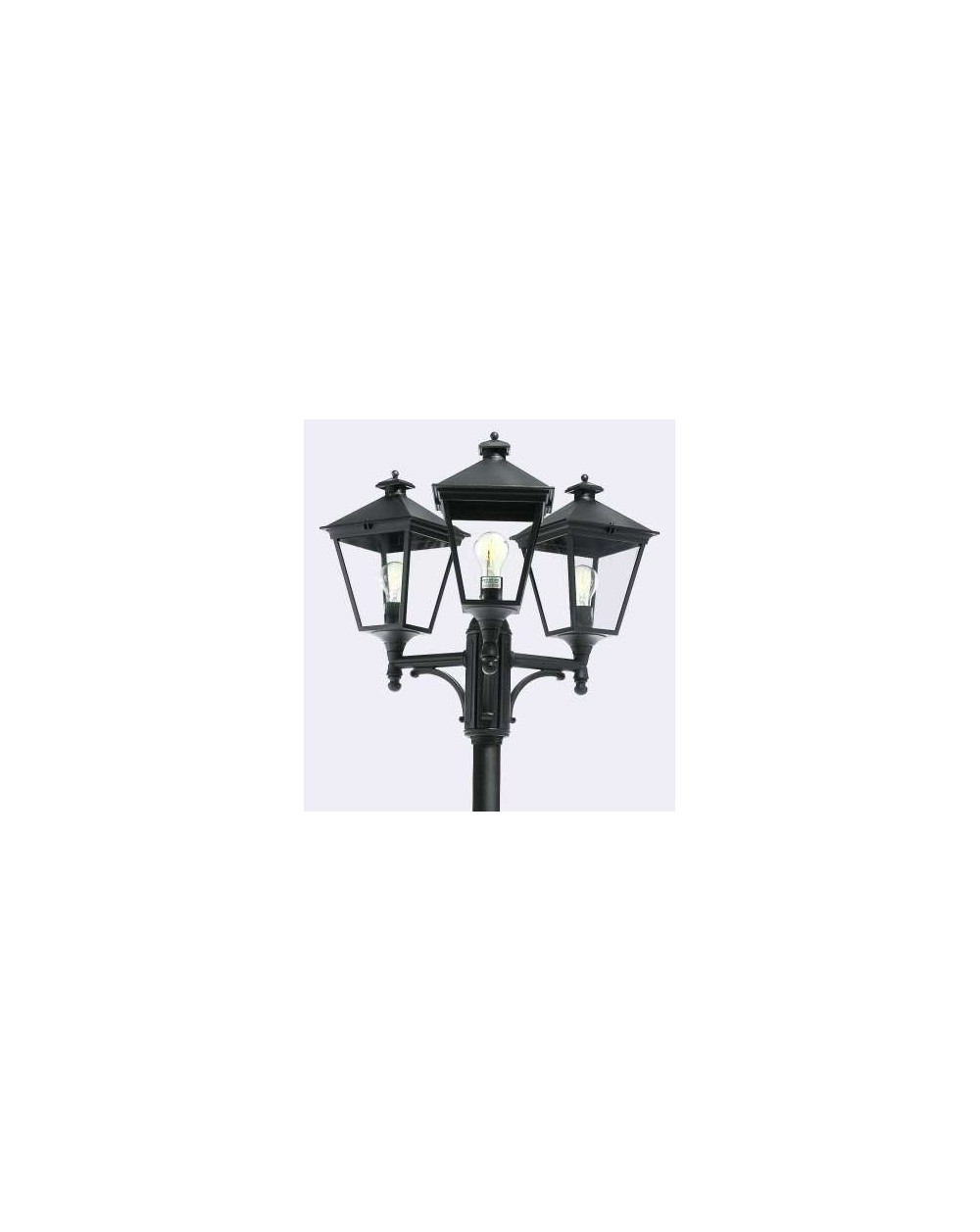 Latarnia potrójna London Big - Norlys zewnętrzna lampa ogrodowa oprawa uliczna parkowa czarna lub biała
