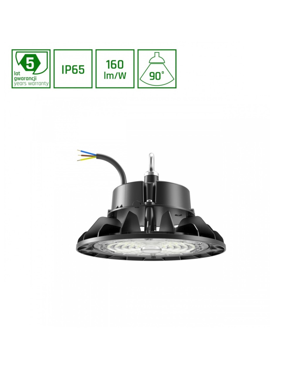 PLATEO 4 HIGH BAY 100W/75W/55W NW 230V 90ST IP65 IK09 220X135MM CZARNY 5 LAT GW. Z REG. MOCY 0-10V SLI044034NW_PW