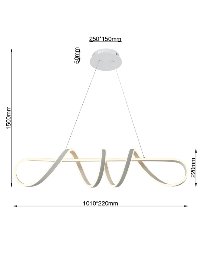 6203-0106L Lampa wisząca LED spiralna TREVANCE duża 6203-0106L