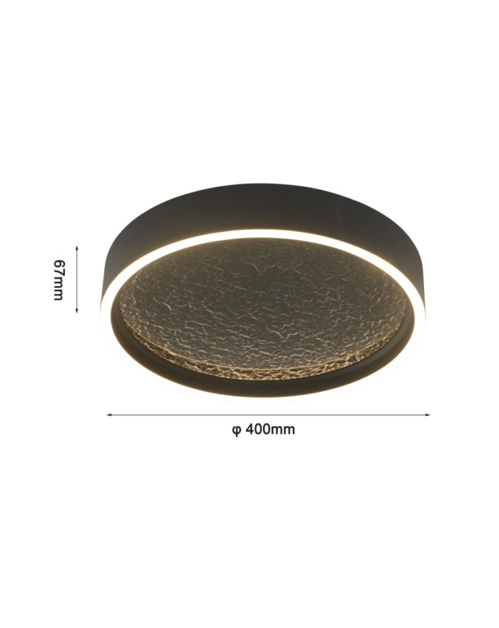 9002-102M Plafon Bordeaux czarny 40cm 9002-102M