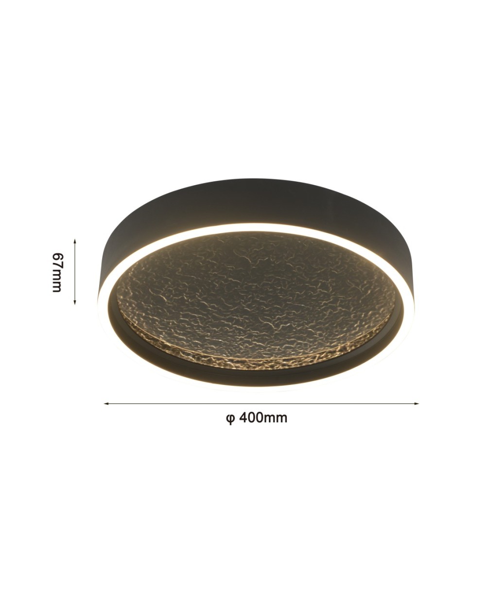 9002-102M Plafon Bordeaux czarny 40cm 9002-102M