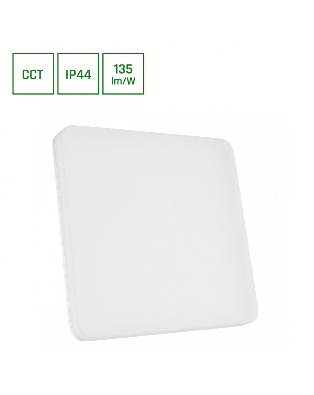 NYMPHEA FUSION 20W/30W/40W CCT 230V 120ST IP44 330X330X53MM BIAŁY KWADRATOWA SLI031061CCT_PW