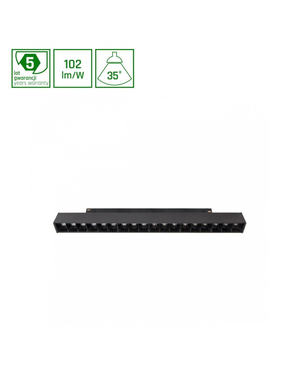 SYSTEM SHIFT CCT- GRID M OPRAWA LINIOWA 330X23X42MM 17W 35ST CZARNY CCT SWITCH 5 LAT GW 2 obw WLD+40012_CCT_2F