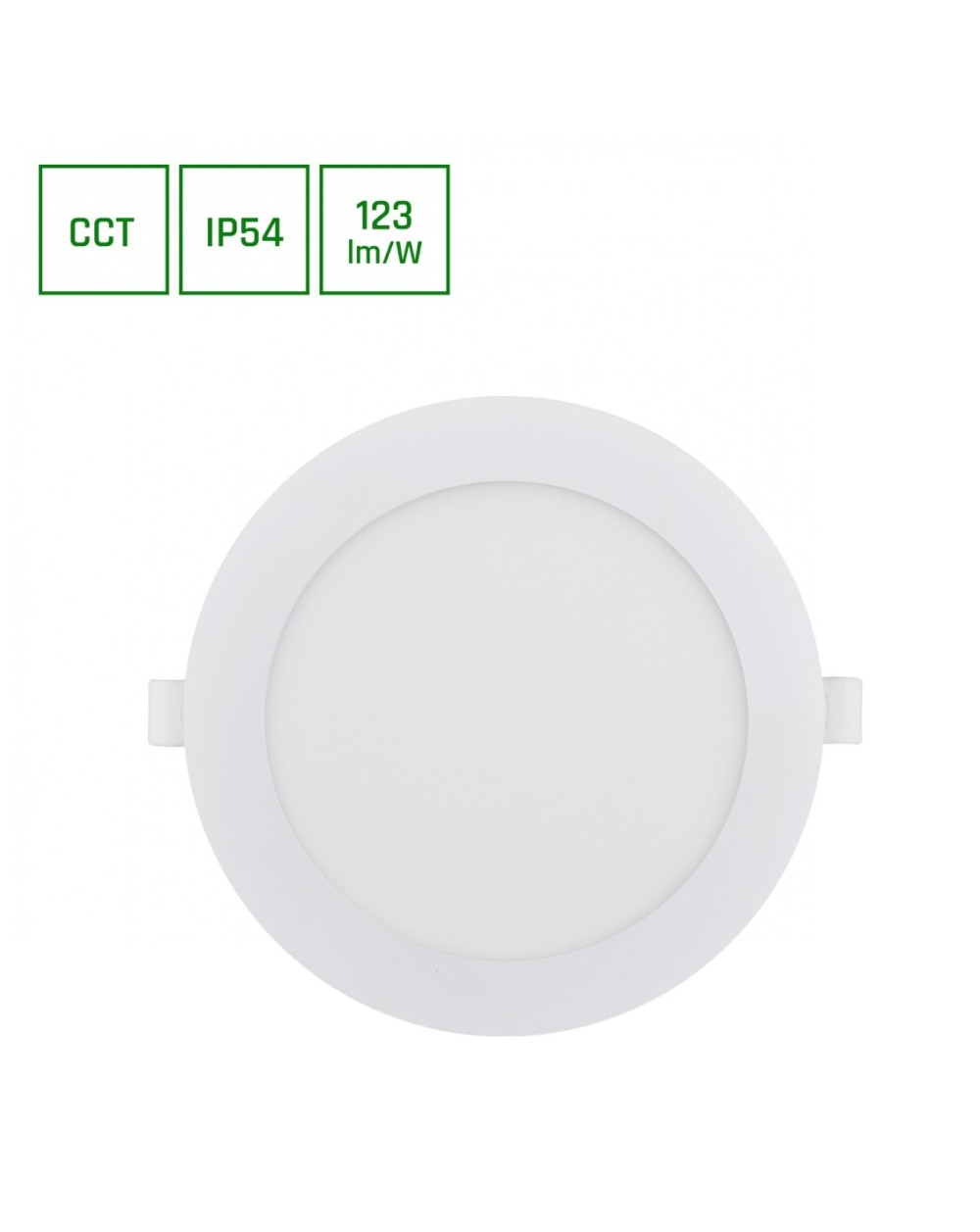 DURE 3 DOWNLIGHT 18W CCT 230V 110ST IP54 IK06 170X30 BIAŁY OKRĄGŁA SLI043008CCT_PW