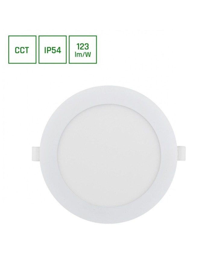 DURE 3 DOWNLIGHT 18W CCT 230V 110ST IP54 IK06 170X30 BIAŁY OKRĄGŁA SLI043008CCT_PW