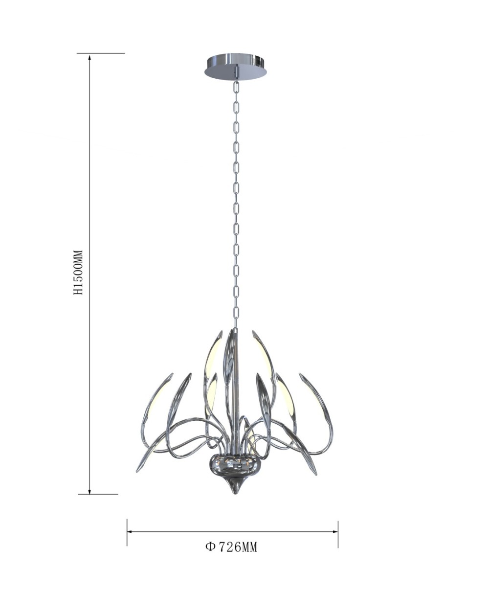 5326-1201 Lampa wisząca Hampton chrom 5326-1201