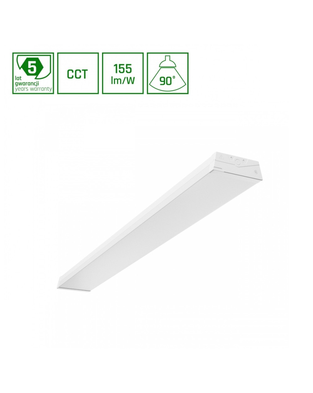 LIMEA COMFORT 1500mm 36W 3CCT 230V 90st IP20 IK07 1500x170x60mm BIAŁY UGR 19 5 lat gw. SLI028041CCT_PW