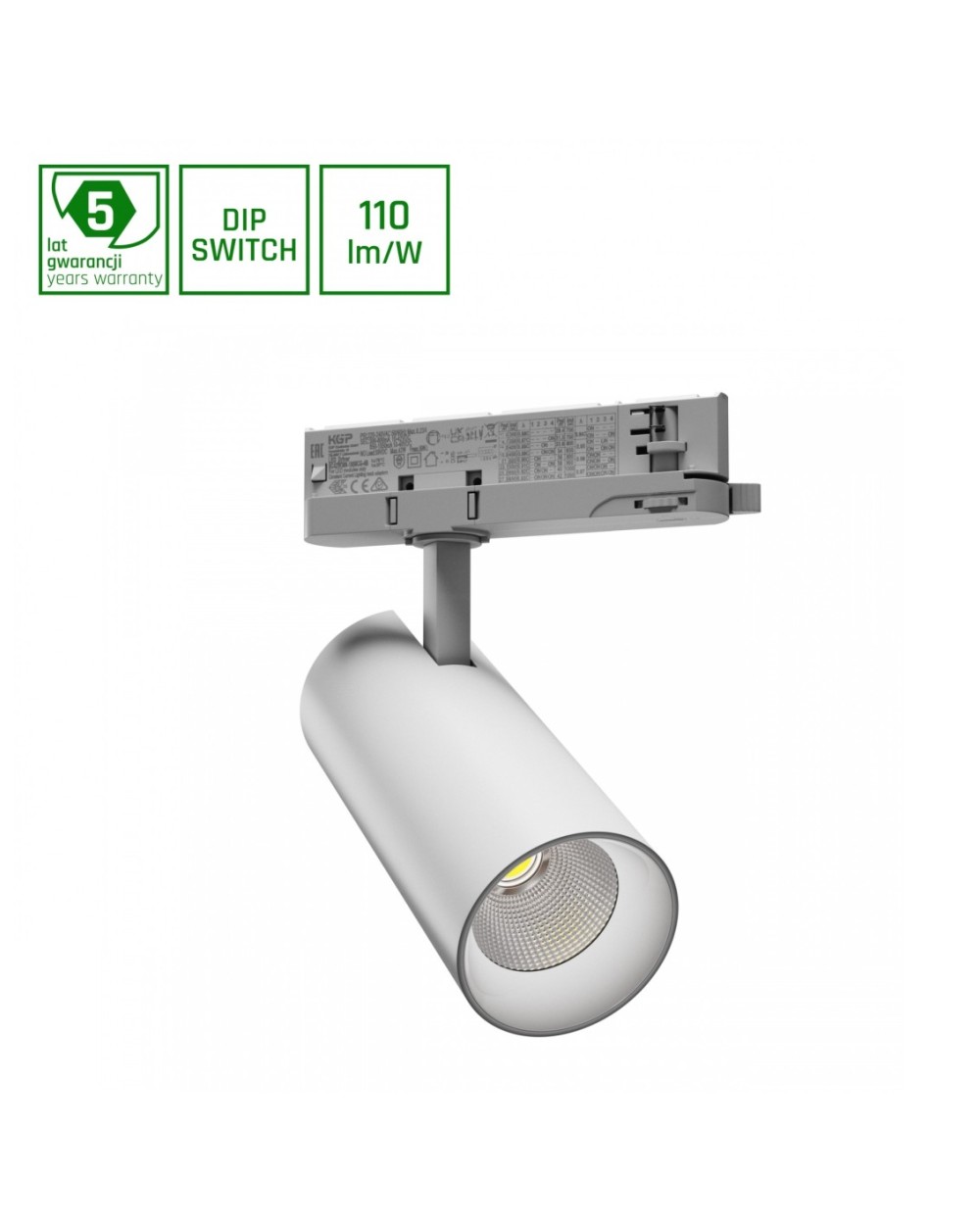 ANDROMEDA 2 24-30W WW 230V 36, 60St. IP20 Ra90 74X170X223 BIAŁY 5 LAT GWARANCJI Z REGULACJĄ MOCY SLI033043WW_PW