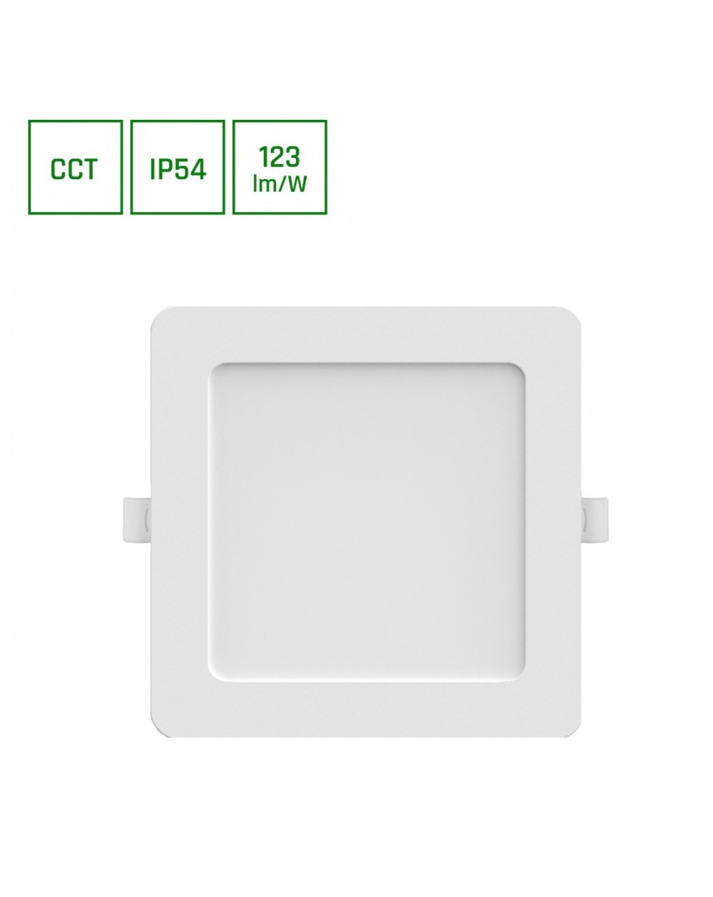DURE 3 DOWNLIGHT 18W CCT 230V 110ST IP54 IK06 170X170X30 BIAŁY KWADRATOWA SLI043011CCT_PW