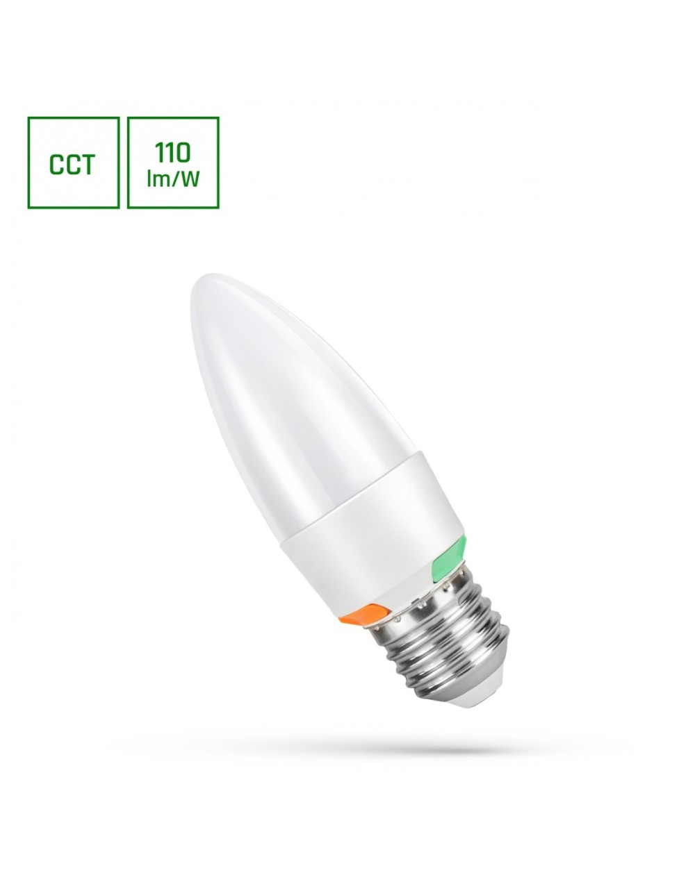 LED ŚWIECOWA E-27 230V 2W/4W/6W CCT SPECTRUM WOJ+17011