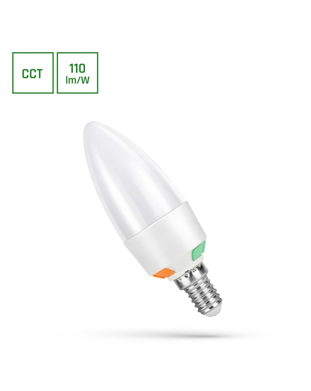 LED ŚWIECOWA E-14 230V 2W/4W/6W CCT SPECTRUM WOJ+17010