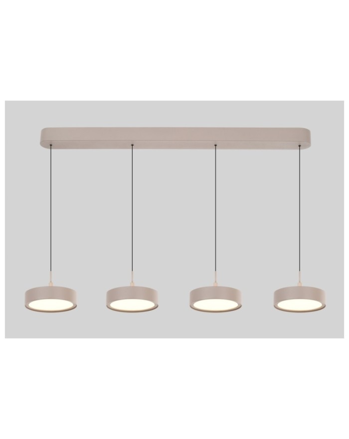 7062-413 Lampa wisząca czwórka prosta Valensole kaszmirowa 