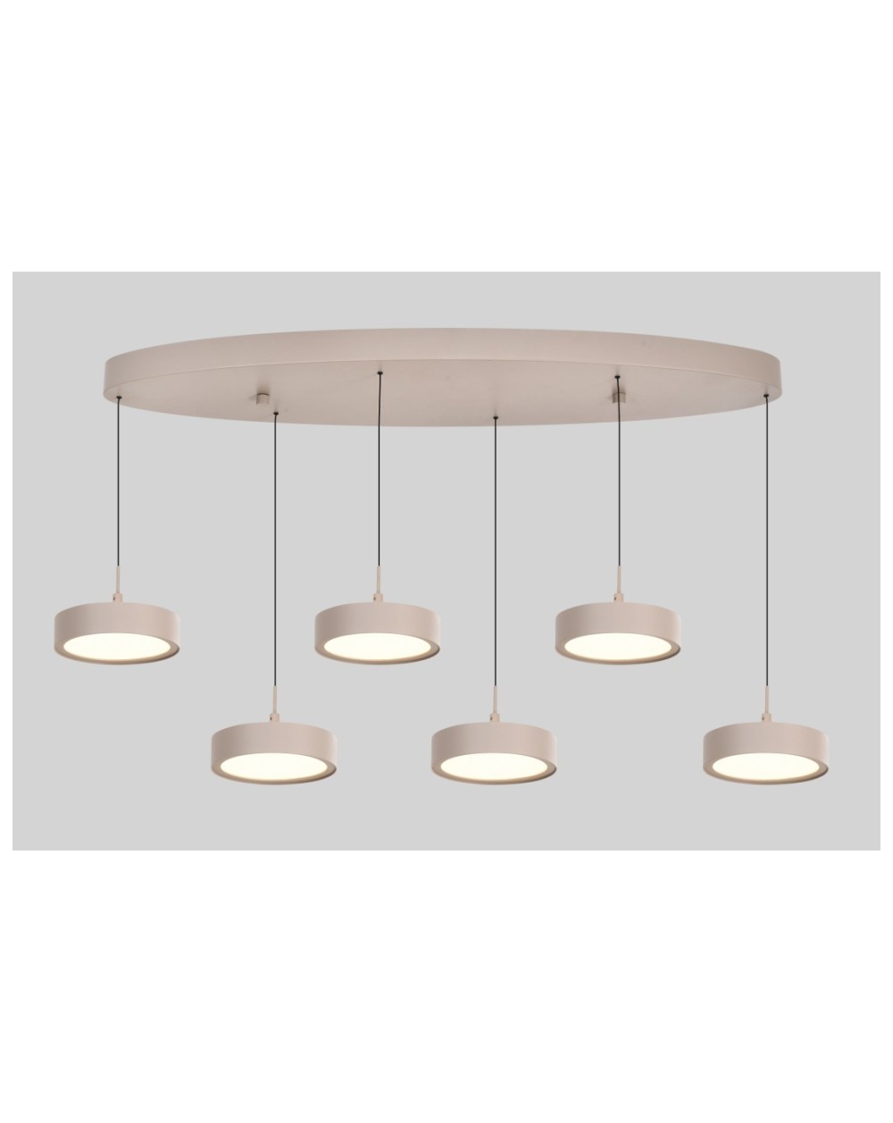 7062-613 Lampa wisząca szóstka owalna Valensole kaszmirowa 