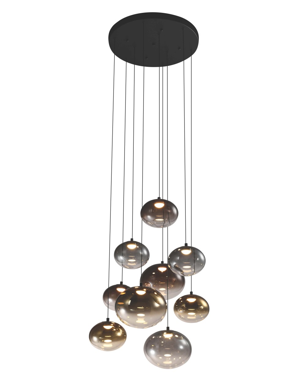 5082-902 Lampa wisząca dziewiątka okrągła Pesaro czarna