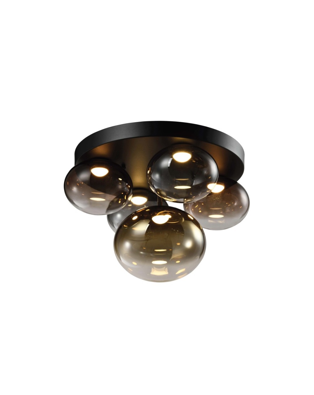 9082-502 Lampa sufitowa - plafon piątka okrągły Pesaro czarny 