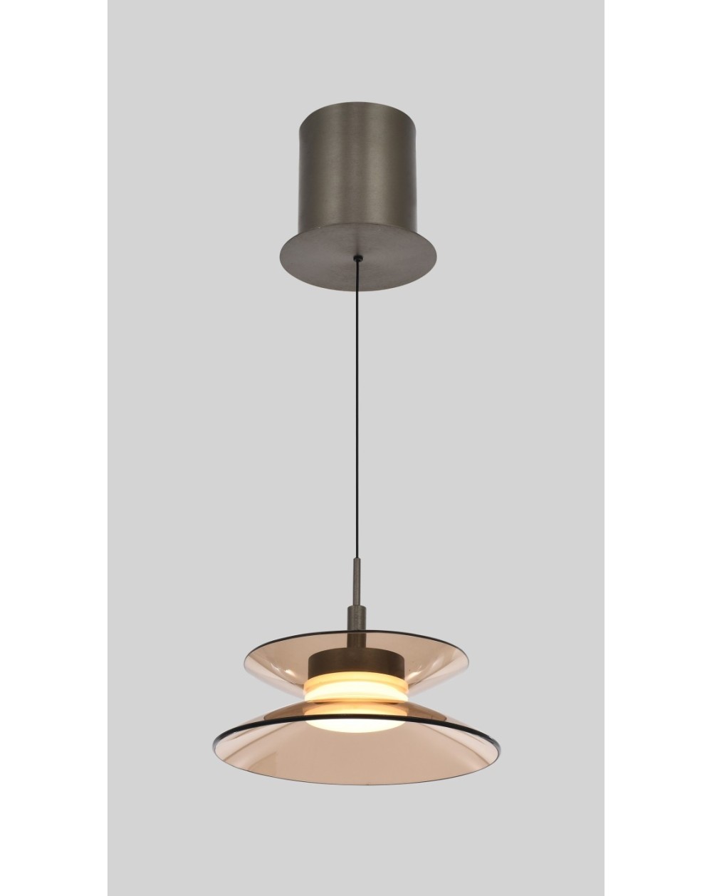 6058-121 Lampa wisząca jedynka Crema brąz / klosz coffee 