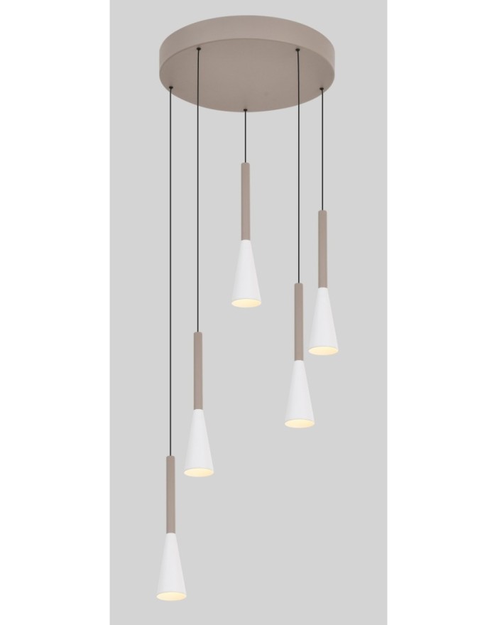 5050-524 Lampa wisząca piątka okrągła Trompto kaszmirowa 