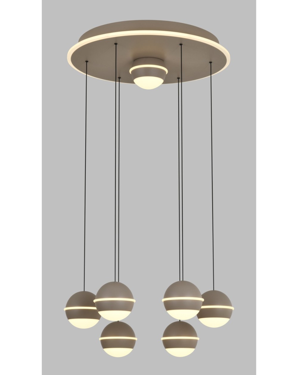5047-813 Lampa wisząca siódemka okrągła Biarritz kaszmirowa 