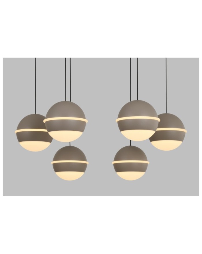 5047-813 Lampa wisząca siódemka okrągła Biarritz kaszmirowa 