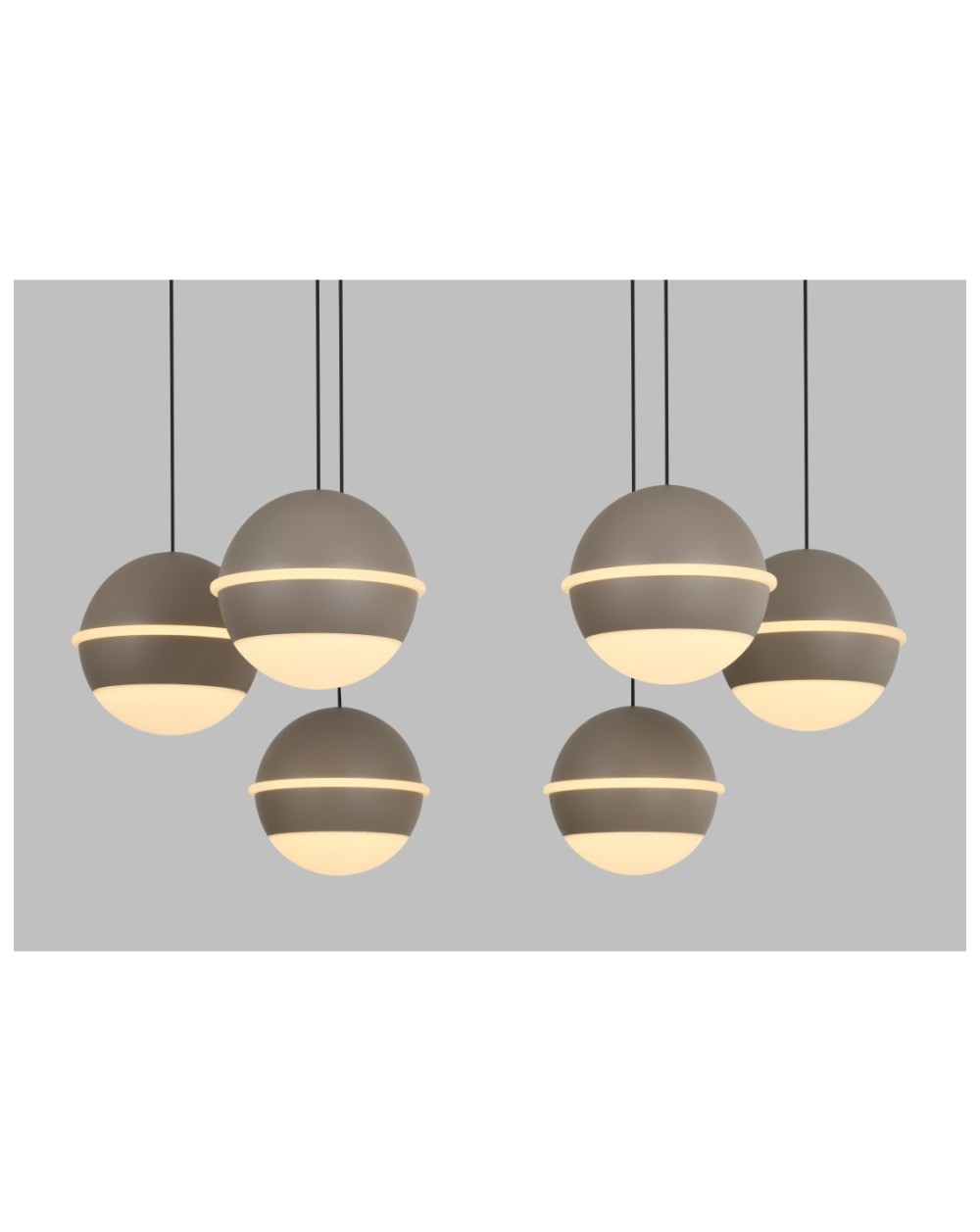 5047-813 Lampa wisząca siódemka okrągła Biarritz kaszmirowa