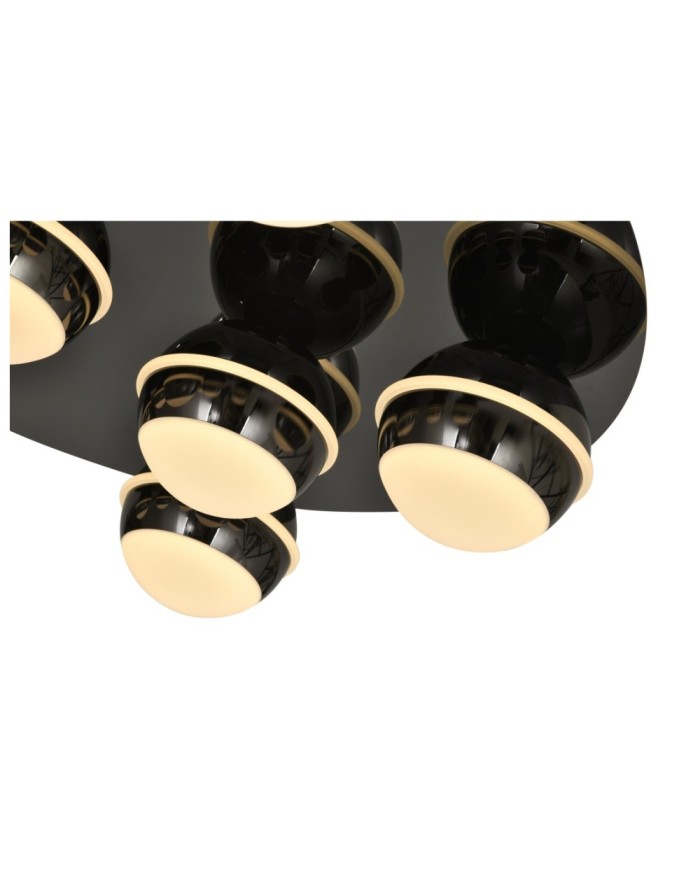 9047-1005 Plafon dziesiątka okrągły LED Biarritz czarny chrom 9047-1005