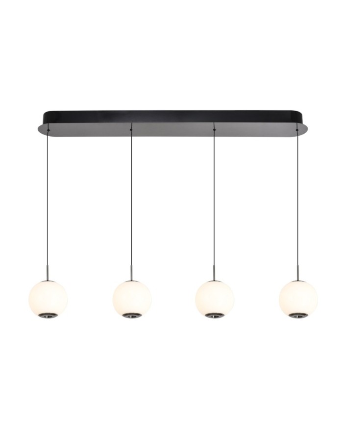 7051-405 Lampa wisząca czwórka prosta LED Luberon czarny chrom 7051-405