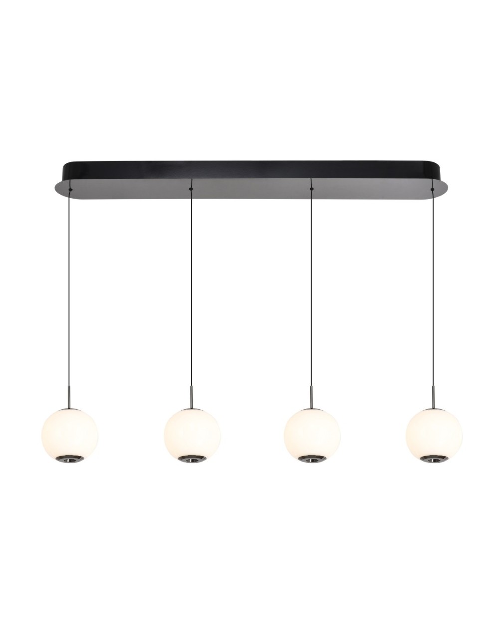 7051-405 Lampa wisząca czwórka prosta LED Luberon czarny chrom 7051-405