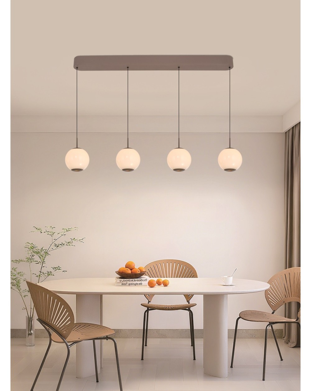 7051-413 Lampa wisząca czwórka prosta LED Luberon kaszmirowa 7051-413